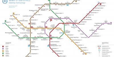 Kort af Vín metro app