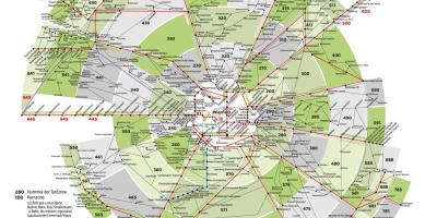 Kort af Vín metro svæði 100