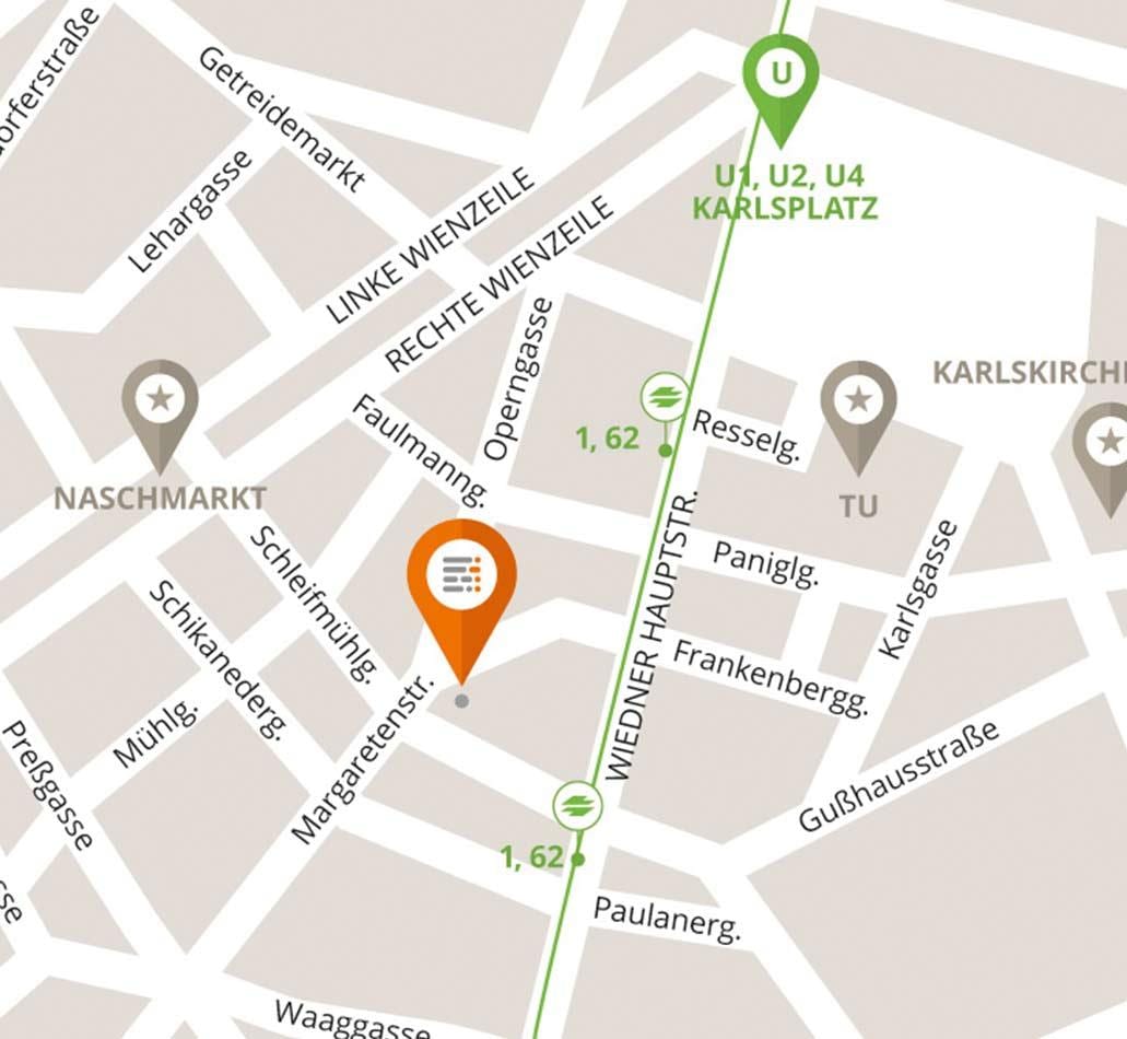 Kort af naschmarkt Vín