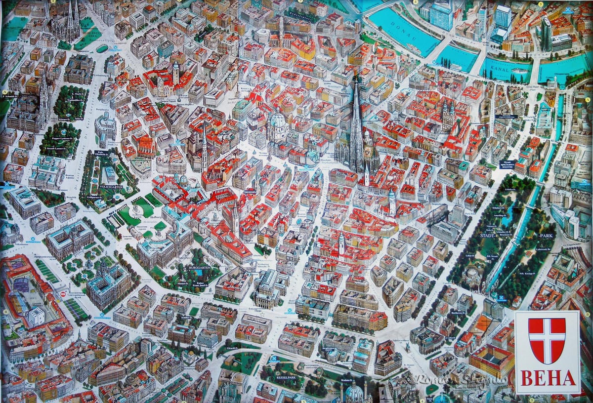 Kort af Vín 3d