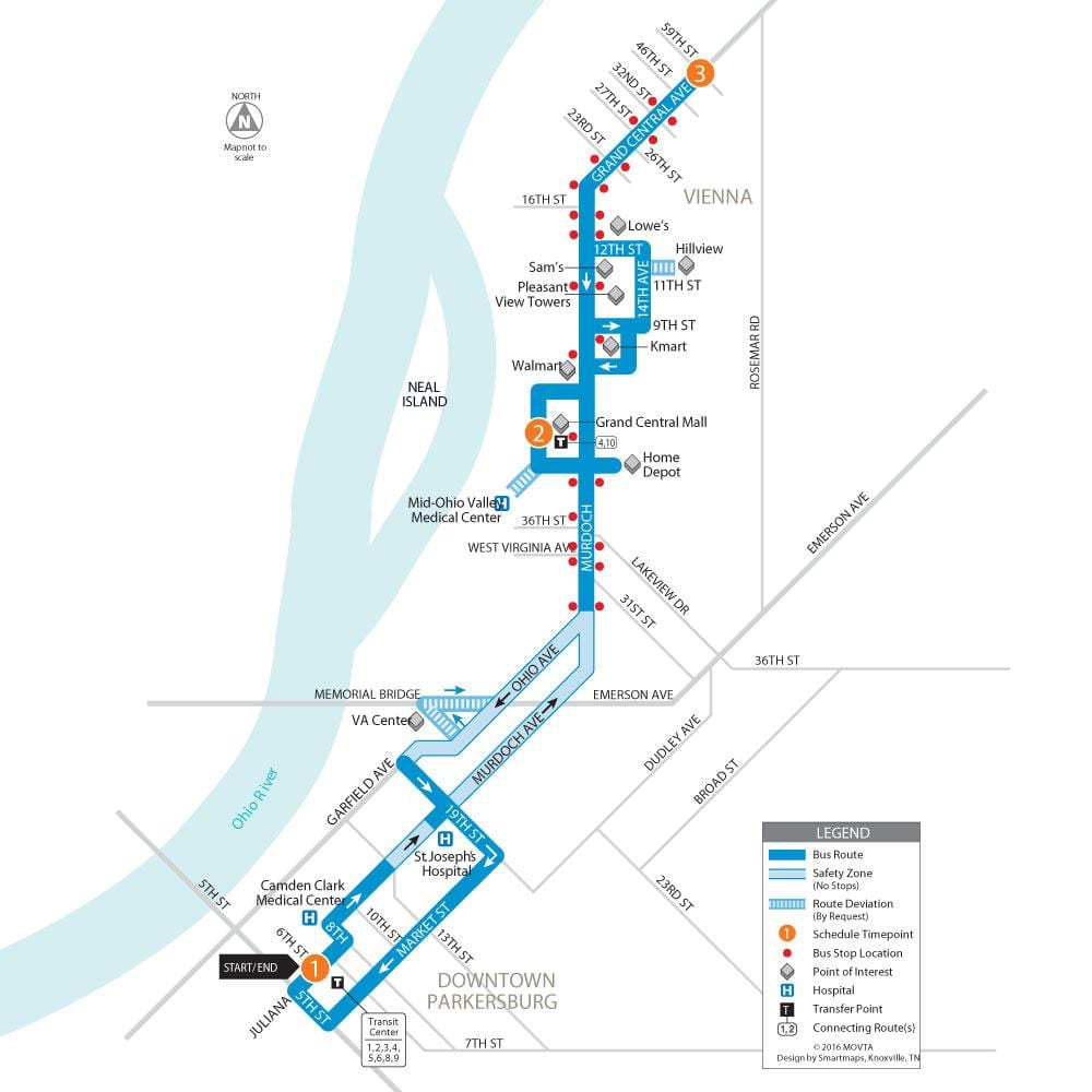 Vín strætó línur kort