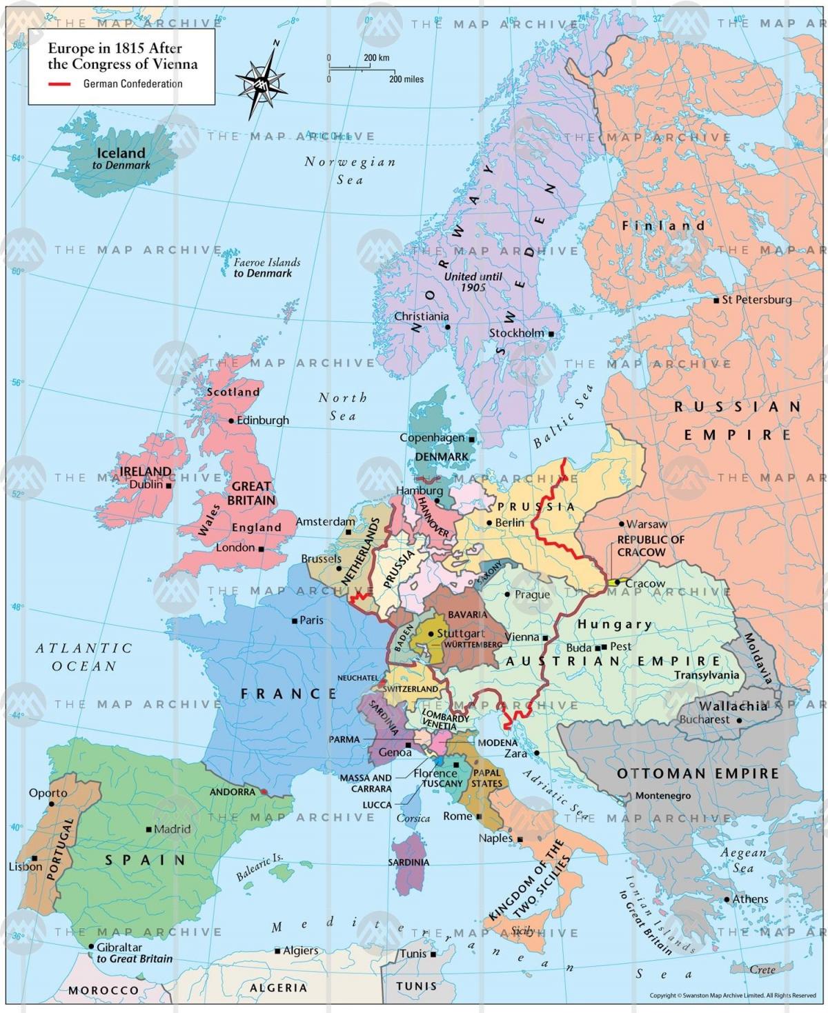 Austurríki kort evrópu