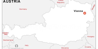 Kort af Austurríki capital
