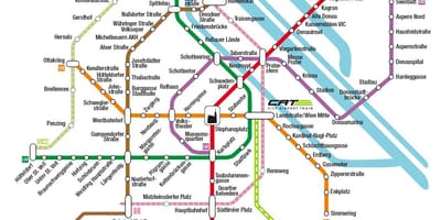 Köttur city flugvöllur lest Vín kort