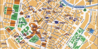 Kort af götunni central Vín