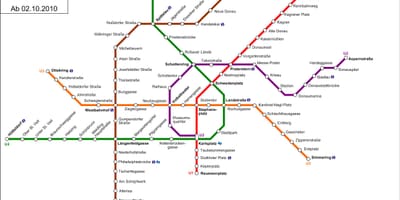 Kort af u Vín