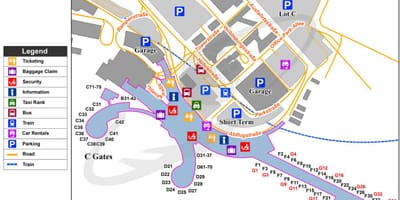 Kort af Vín flugvöllur áfangastað